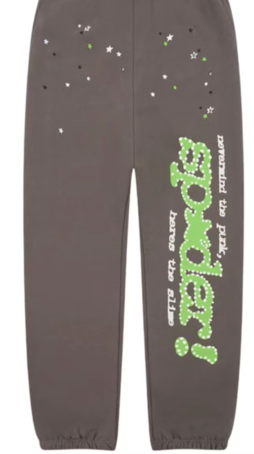 Sp5der Sweat Pants 'Grey/Green'