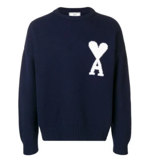 Ami Paris Sweater Navy Blue