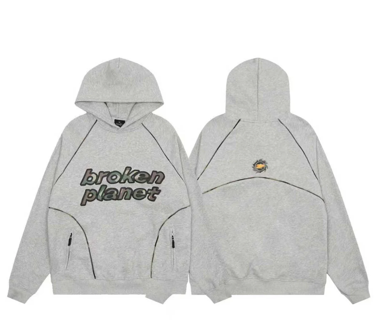 Broken Planet Hoodie - Grey