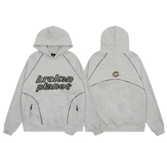 Broken Planet Hoodie - Grey